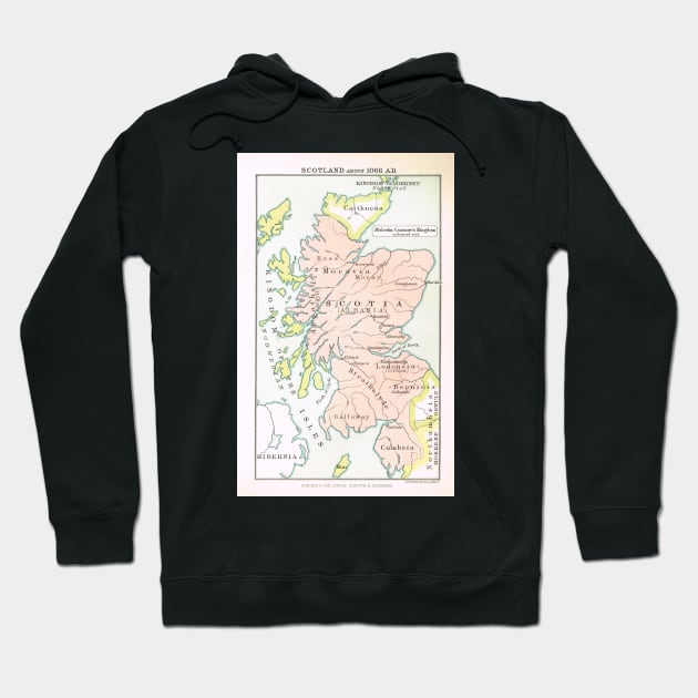 Map of Scotland in 1066 Hoodie by artfromthepast